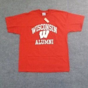 Womens Wisconsin SHIRT Alumni Red XL College University Sports Team New Gift